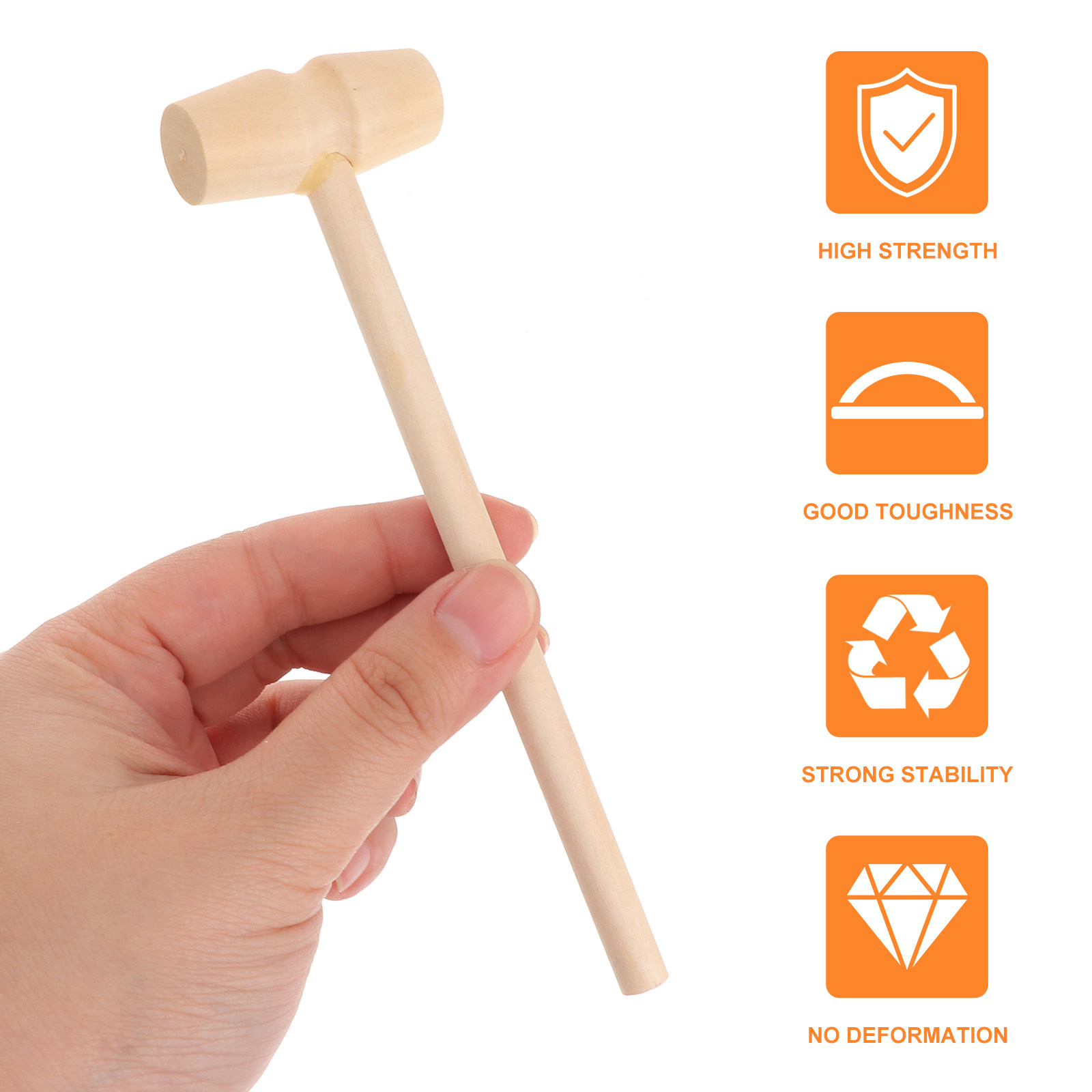 Wooden Mallet Carving - 20 Pezzi Mini Martello in Legno