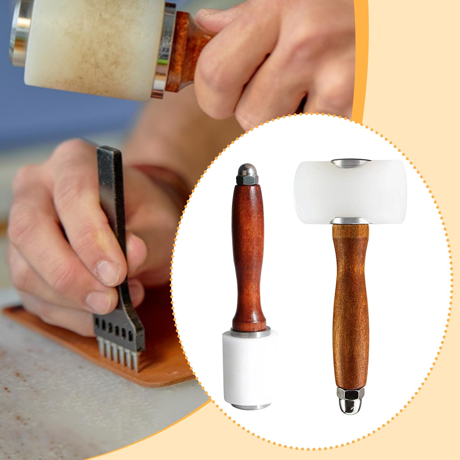 Wooden Mallet Carving - Martello da intaglio in pelle Premium,