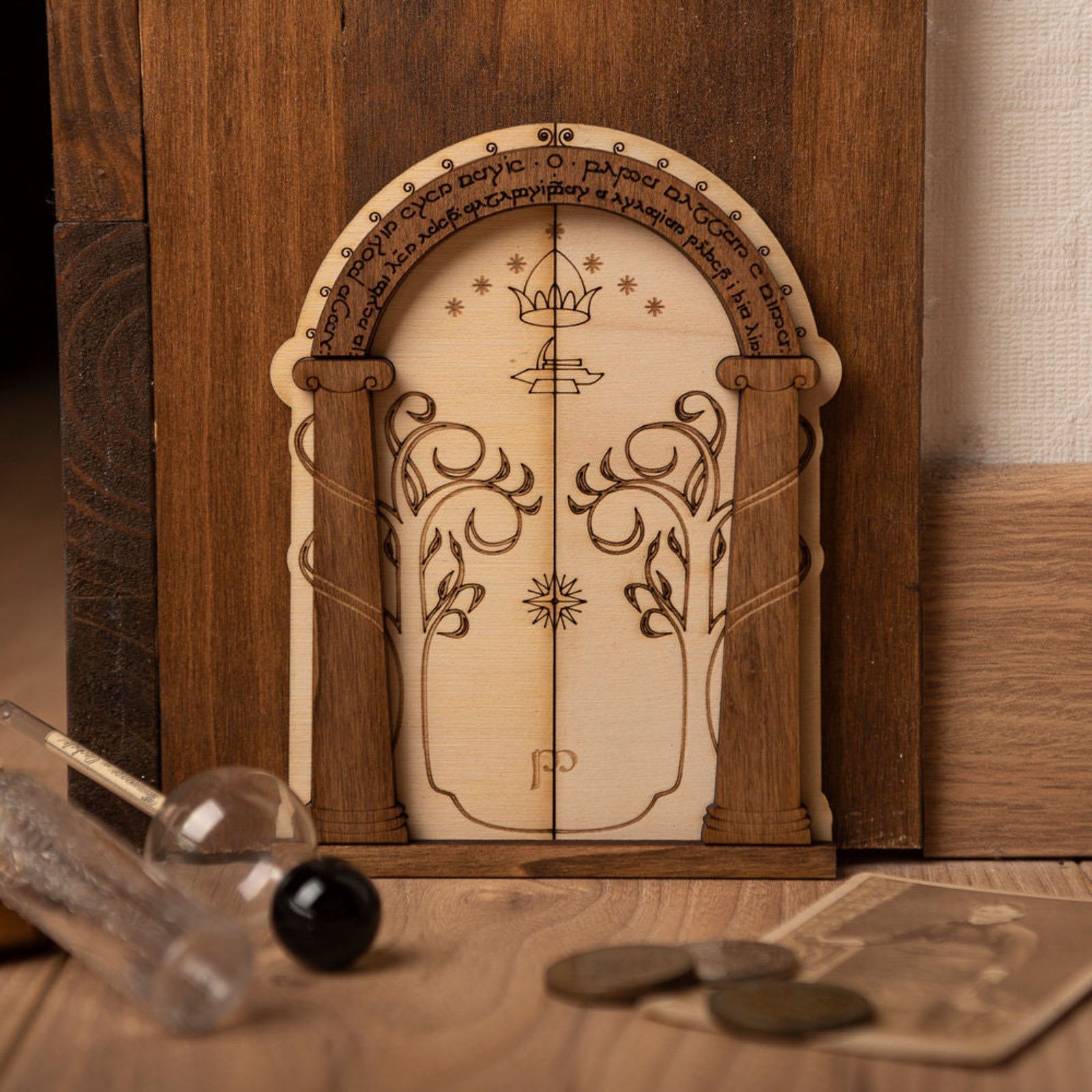 Woodworking Outdoor Furniture - Porte delle fate per alberi Porta