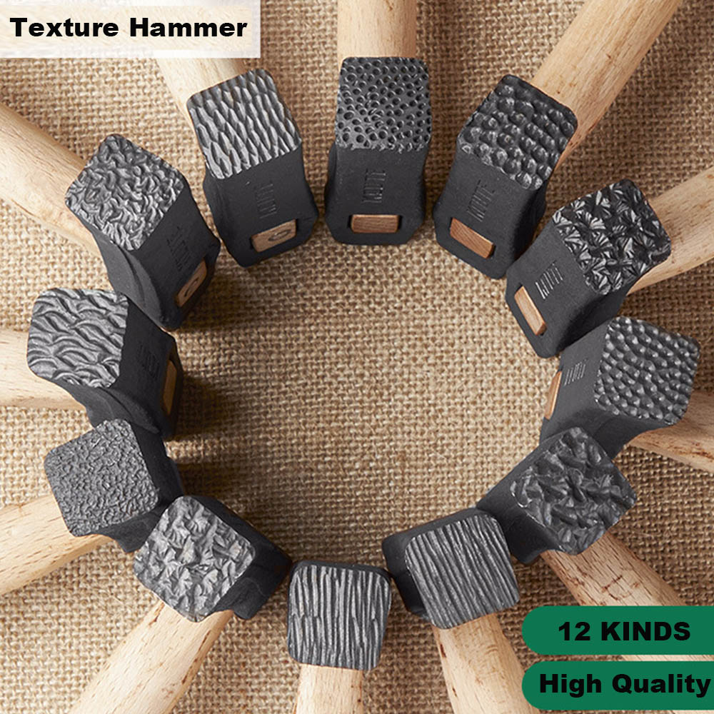 Wooden Mallet Carving - Martello per testurizzare gioielli con manico