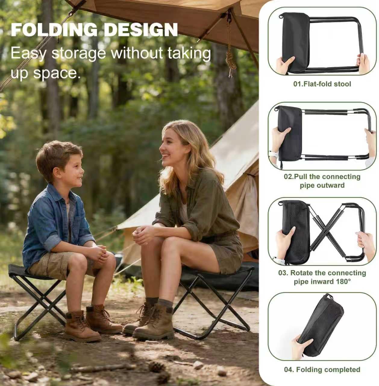 Sgabello da Campeggio Portatil - Woodworking Outdoor Furniture recensione e prezzo