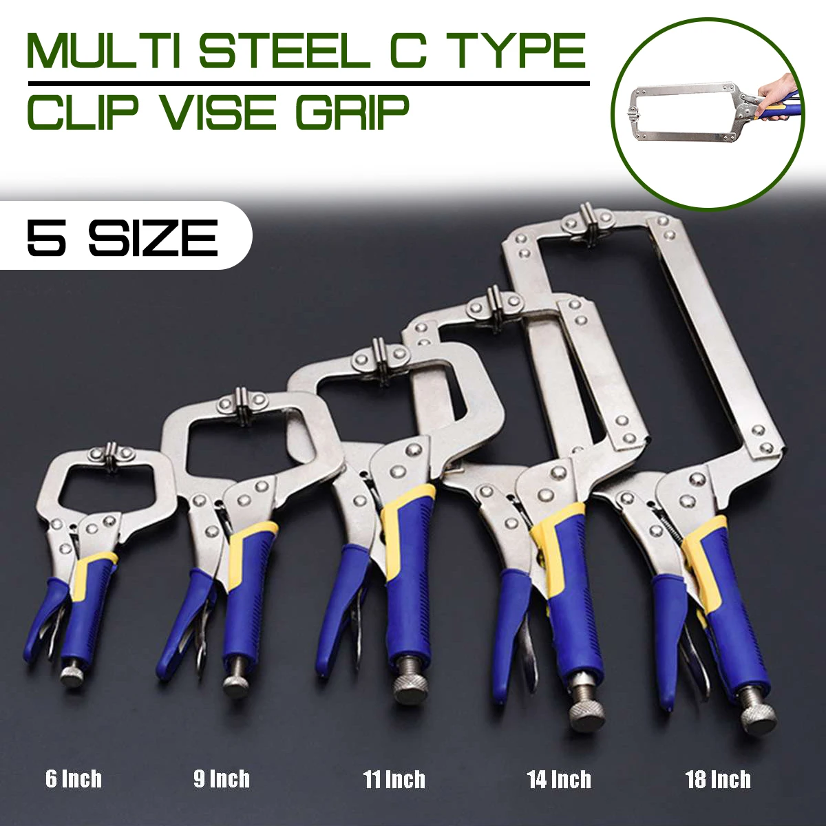 6/9/11/14/18 pollici tipo C mu - Woodworking Vise Types recensione e prezzo