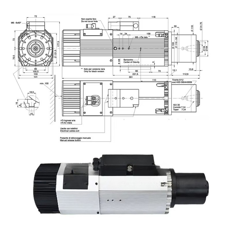 Motore mandrino in acciaio ISO - Woodworking Machinery For Sale recensione e prezzo